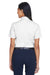 Harriton M500SW Womens Wrinkle Resistant Short Sleeve Button Down Shirt White Back