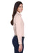 Harriton M500W Womens Wrinkle Resistant Long Sleeve Button Down Shirt Blush Pink Side