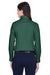 Harriton M500W Womens Wrinkle Resistant Long Sleeve Button Down Shirt Hunter Green Back