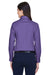 Harriton M500W Womens Wrinkle Resistant Long Sleeve Button Down Shirt Purple Back