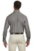 Harriton M510 Mens Essential Long Sleeve Button Down Shirt w/ Pocket Dark Grey Back