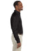 Harriton M510 Mens Essential Long Sleeve Button Down Shirt w/ Pocket Black Side