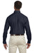 Harriton M510 Mens Essential Long Sleeve Button Down Shirt w/ Pocket Navy Blue Back