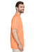 Harriton M560 Mens Barbados Wrinkle Resistant Short Sleeve Button Down Camp Shirt w/ Pocket Nectarine Orange Side
