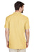 Harriton M560 Mens Barbados Wrinkle Resistant Short Sleeve Button Down Camp Shirt w/ Pocket Pineapple Yellow Back