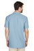 Harriton M560 Mens Barbados Wrinkle Resistant Short Sleeve Button Down Camp Shirt w/ Pocket Cloud Blue Back