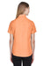 Harriton M560W Womens Barbados Wrinkle Resistant Short Sleeve Button Down Camp Shirt Nectarine Orange Back
