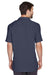 Harriton M570 Mens Bahama Wrinkle Resistant Short Sleeve Button Down Camp Shirt w/ Pocket Navy Blue Back
