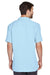 Harriton M570 Mens Bahama Wrinkle Resistant Short Sleeve Button Down Camp Shirt w/ Pocket Cloud Blue Back