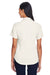 Harriton M570W Womens Bahama Wrinkle Resistant Short Sleeve Button Down Camp Shirt Cream Back