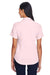Harriton M570W Womens Bahama Wrinkle Resistant Short Sleeve Button Down Camp Shirt Blush Pink Back