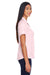 Harriton M570W Womens Bahama Wrinkle Resistant Short Sleeve Button Down Camp Shirt Blush Pink Side