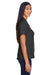 Harriton M570W Womens Bahama Wrinkle Resistant Short Sleeve Button Down Camp Shirt Black Side