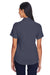 Harriton M570W Womens Bahama Wrinkle Resistant Short Sleeve Button Down Camp Shirt Navy Blue Back