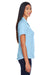 Harriton M570W Womens Bahama Wrinkle Resistant Short Sleeve Button Down Camp Shirt Cloud Blue Side