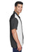 Harriton M575 Mens Bahama Wrinkle Resistant Short Sleeve Button Down Camp Shirt Black/Cream Side