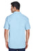 Harriton M575 Mens Bahama Wrinkle Resistant Short Sleeve Button Down Camp Shirt Cloud Blue/Cream Back
