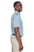 Harriton M580 Mens Key West Performance Short Sleeve Button Down Shirt w/ Double Pockets Cloud Blue Side