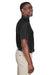 Harriton M580 Mens Key West Performance Short Sleeve Button Down Shirt w/ Double Pockets Black Side