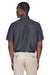 Harriton M580 Mens Key West Performance Short Sleeve Button Down Shirt w/ Double Pockets Charcoal Grey Back