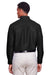 Harriton M580L Mens Key West Performance Moisture Wicking Long Sleeve Button Down Shirt Black Back