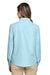 Harriton M580LW Womens Key West Performance Moisture Wicking Long Sleeve Button Down Shirt Cloud Blue Back