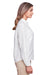 Harriton M580LW Womens Key West Performance Moisture Wicking Long Sleeve Button Down Shirt White Side