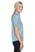 Harriton M580W Womens Key West Performance Short Sleeve Button Down Shirt w/ Double Pockets Cloud Blue Side