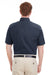 Harriton M582 Mens Foundation Stain Resistant Short Sleeve Button Down Shirt w/ Pocket Navy Blue Back