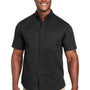 Harriton Mens Advantage Wrinkle Resistant Short Sleeve Button Down Shirt w/ Double Pockets - Black