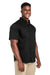 Harriton M585 Mens Advantage Short Sleeve Button Down Shirt w/ Double Pockets Black 3Q