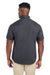 Harriton M585 Mens Advantage Short Sleeve Button Down Shirt w/ Double Pockets Dark Charcoal Grey Back