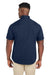 Harriton M585 Mens Advantage Short Sleeve Button Down Shirt w/ Double Pockets Dark Navy Blue Back