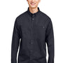 Harriton Mens Advantage Wrinkle Resistant Long Sleeve Button Down Shirt w/ Double Pockets - Black