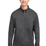 Harriton Mens Advantage Wrinkle Resistant Long Sleeve Button Down Shirt w/ Double Pockets - Dark Charcoal Grey