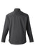 Harriton M585L Mens Advantage Long Sleeve Button Down Shirt w/ Double Pockets Dark Charcoal Grey Flat Back