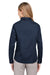 Harriton M585LW Womens Advantage Long Sleeve Button Down Shirt w/ Double Pockets Dark Navy Blue Back