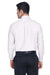 Harriton M600 Mens Oxford Wrinkle Resistant Long Sleeve Button Down Shirt w/ Pocket White Back
