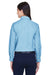 Harriton M600W Womens Oxford Wrinkle Resistant Long Sleeve Button Down Shirt Light Blue Back