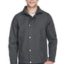 Harriton Mens Auxiliary Water Resistant Canvas Full Zip Jacket - Dark Charcoal Grey