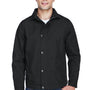 Harriton Mens Auxiliary Water Resistant Canvas Full Zip Jacket - Black