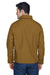 Harriton M705 Mens Auxiliary Water Resistant Canvas Full Zip Jacket Duck Brown Back
