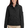 Harriton Womens Auxiliary Water Resistant Canvas Full Zip Jacket - Black