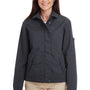 Harriton Womens Auxiliary Water Resistant Canvas Full Zip Jacket - Dark Charcoal Grey