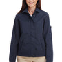 Harriton Womens Auxiliary Water Resistant Canvas Full Zip Jacket - Dark Navy Blue