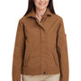 Harriton Womens Auxiliary Water Resistant Canvas Full Zip Jacket - Duck Brown