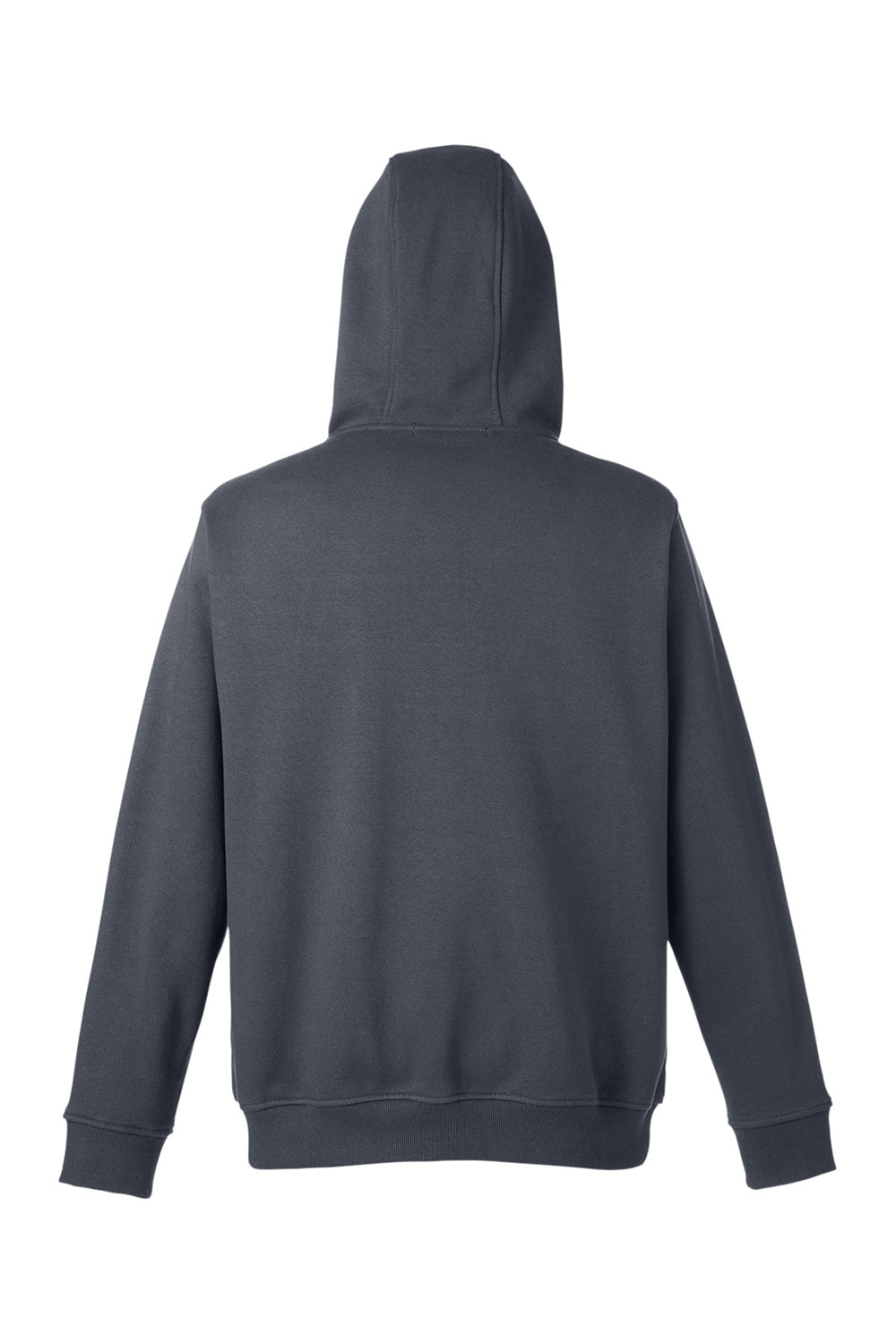 Harriton M711/M711T Mens Climabloc Full Zip Hooded Sweatshirt Hoodie Dark Charcoal Grey Flat Back