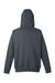 Harriton M711/M711T Mens Climabloc Full Zip Hooded Sweatshirt Hoodie Dark Charcoal Grey Flat Back
