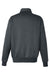 Harriton M712 Mens Climabloc 1/4 Zip Sweatshirt Dark Charcoal Grey Flat Back