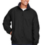 Harriton Mens Wind & Water Resistant Full Zip Jacket - Black